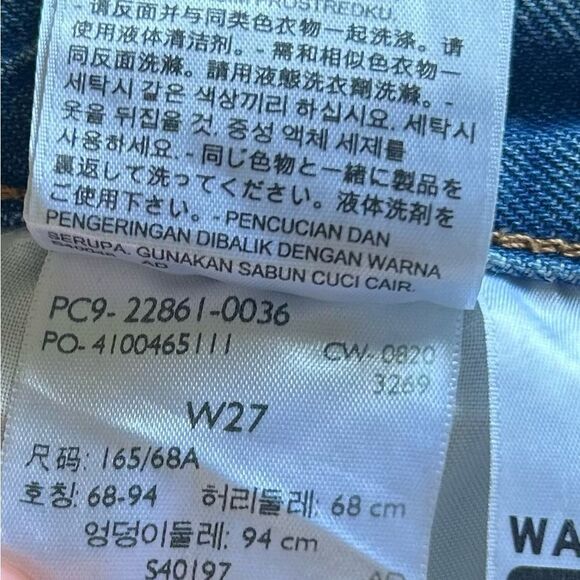 Levi’s Premium Wedgie Raw Hem Button Fly High Rise Straight Leg Jeans Size 27 - Picture 8 of 14